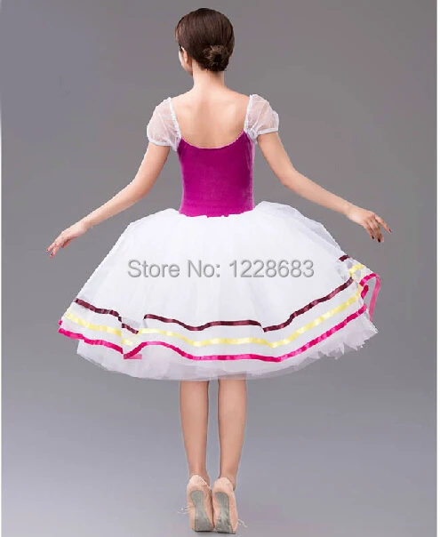 Бесплатная доставка фиолетовая танцевальная одежда сказочное балетное платье