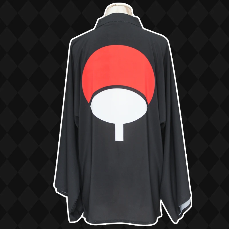 Naruto Uchiha Itachi Sasuke Cos шифоновая накидка с гексаграммой и надписью круглые глаза