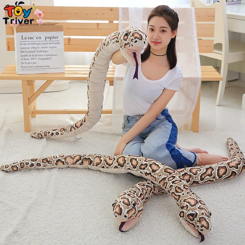 Гигантская змея Ручные куклы плюшевая игрушка тривер мягкие животные кукла