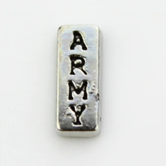 

Hot selling 50pcs/lot army floating charms living glass floating pendant lockets charms