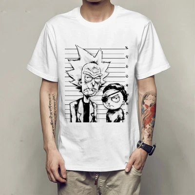New rick and morty geek T shirt men women TV tee anime funny t-shirt Cool Rick Morty Summer Anime B T-shirts | Мужская одежда