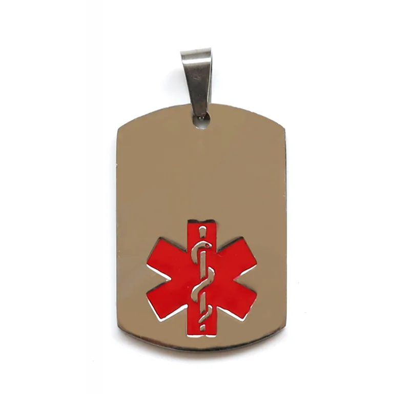 

High quality medical dog tag hot sale rectangular stainless steel dog tags