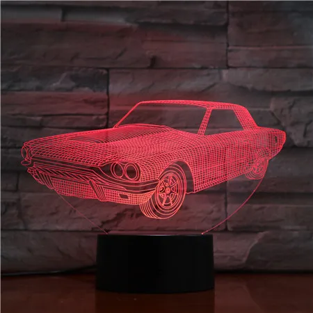 GX 1462 пожилого возраста дедушка автомобиля 3D Ночной светильник 7 цветов