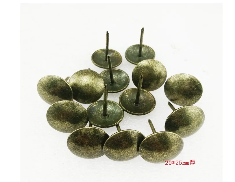 

Hardware Decorative Upholstery Tacks Bronze Antique round Nail Studs Leather Crafts Furniture sofa decor 20mm*25mm nail