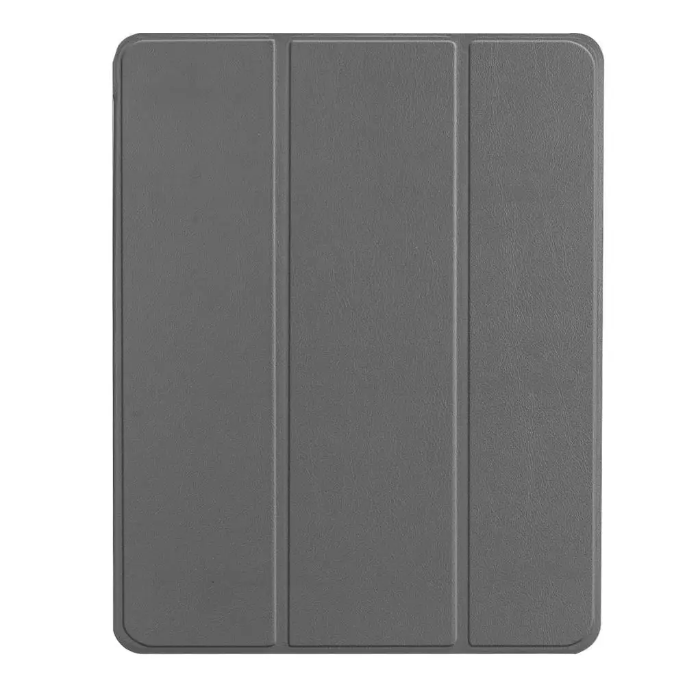 Серый PU кожаный тройной Бумажник Стенд чехол для iPad Pro 12,9 Смарт Магнитный чехол для нового iPad Pro 12,9 релиз ультра тонкий ударопрочный - Цвет: Серый
