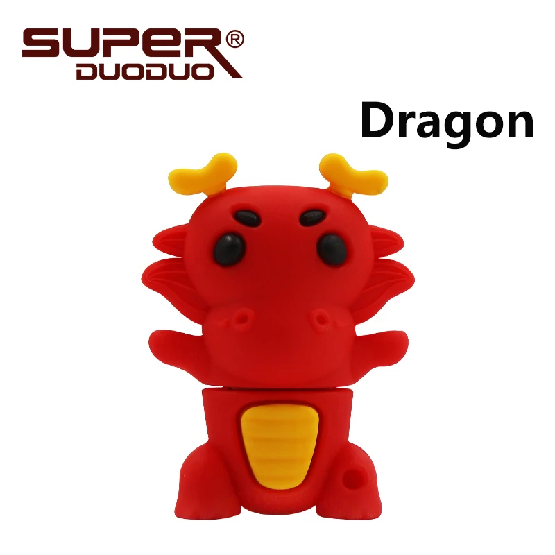 dragon Высокая скорость животных Зодиак Водонепроницаемый флэш-накопитель usb тигр/кролик/свинья/змея карта памяти, Флеш накопитель в подарок флешки 32gb горячая распродажа - Цвет: dragon