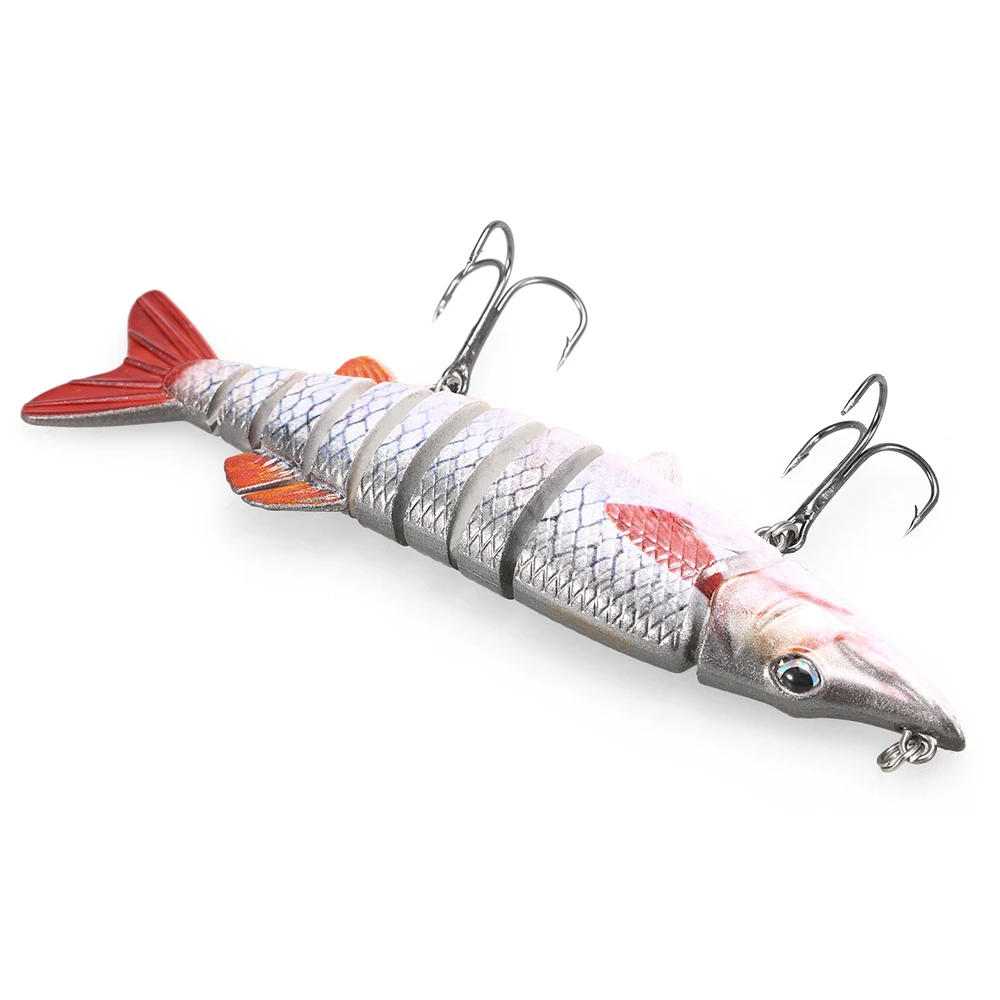 9 segement Щука мускулистая рыболовная плавающая приманка Crankbait жесткая рыболовный