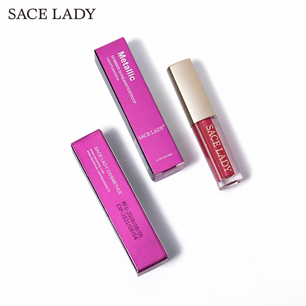 SACE LADY 10 видов цветов Жидкий блеск Тени для век водостойкие минеральные блестящие