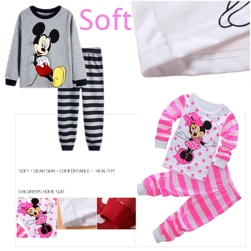 Одежда для маленьких девочек хлопковые пижамы детский домашний костюм новый