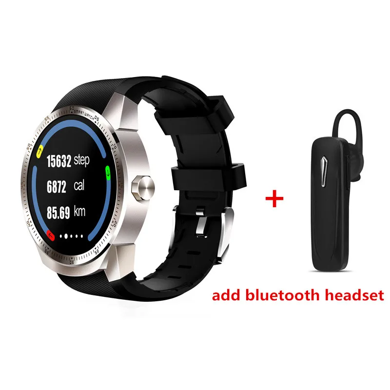 sliver add M163 Спортивные Смарт-часы K98H 3g, монитор сердечного ритма, WiFi, gps, смарт-часы для мужчин, 1,33 дюймов, часы PK KW88 X100, Android IOS - Цвет: sliver add M163