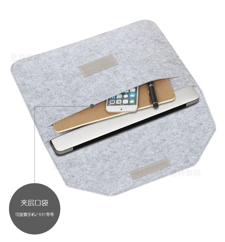 Деловой модный шерстяной фетровый ультрабук для ноутбука сумка для Apple Macbook Air Pro Retina чехол 11 12 13 1" чехол+ сумка для проводов Small USB Charger bags Drop shipping/ Wholesale