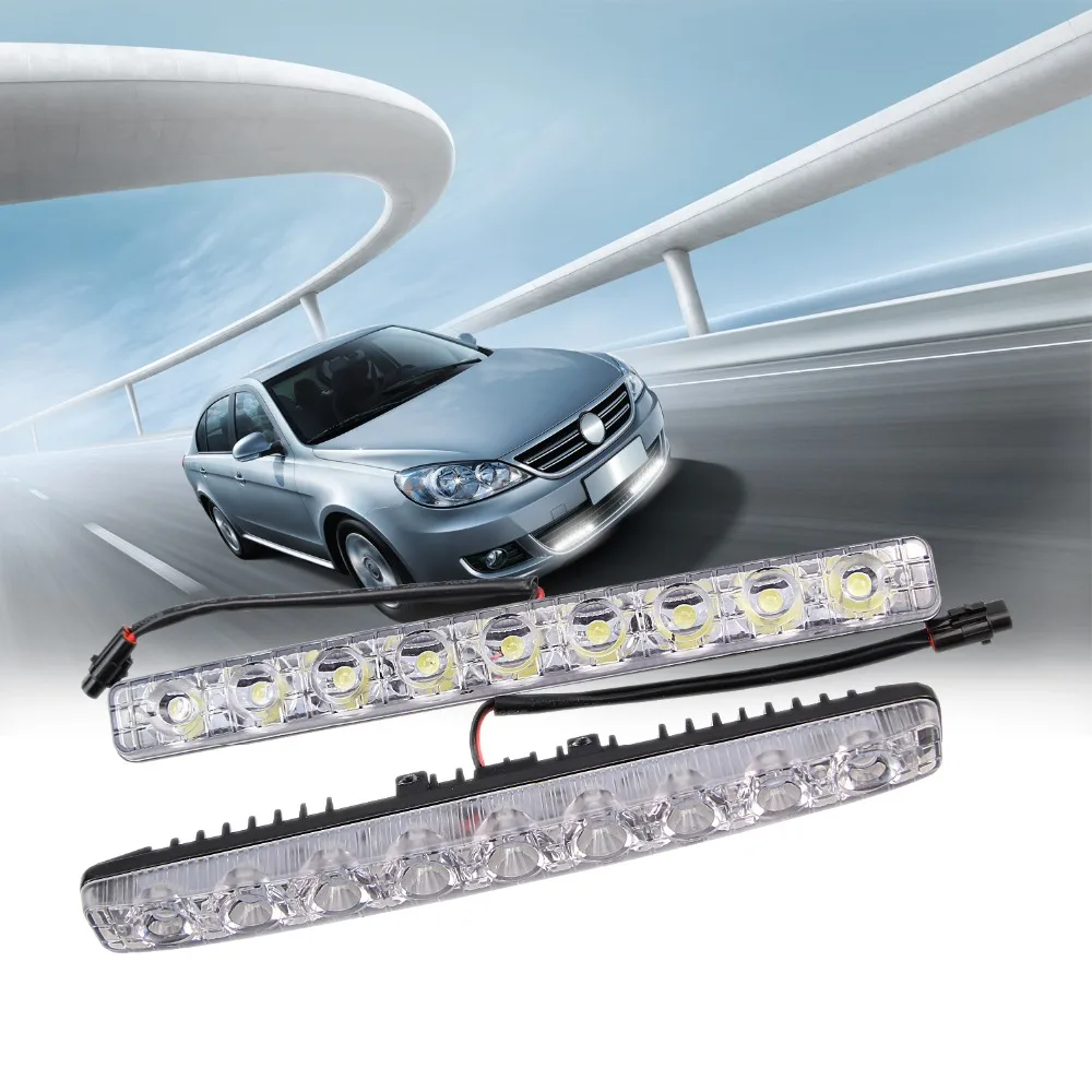 

LEADTOPS 2PCS Car High Power DRL Led Daytime Running Light Turn Signal Light Waterproof DC 12v 6000k 3000K 8000K BB