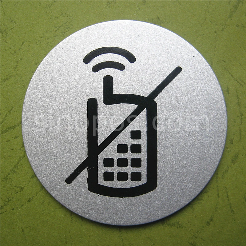 Разрешенный для телефона знак алюминиевая металлическая зона вызова сотовых
