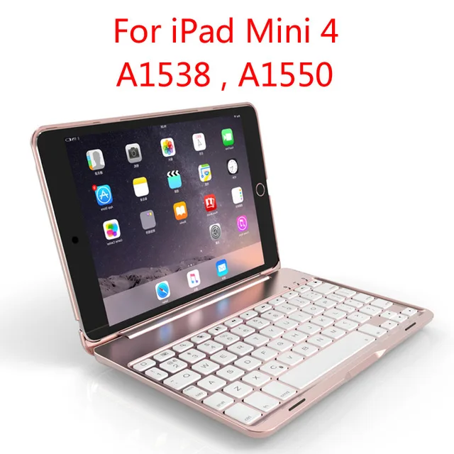 7 видов цветов с подсветкой беспроводной Bluetooth клавиатура чехол для iPad Mini4 Mini