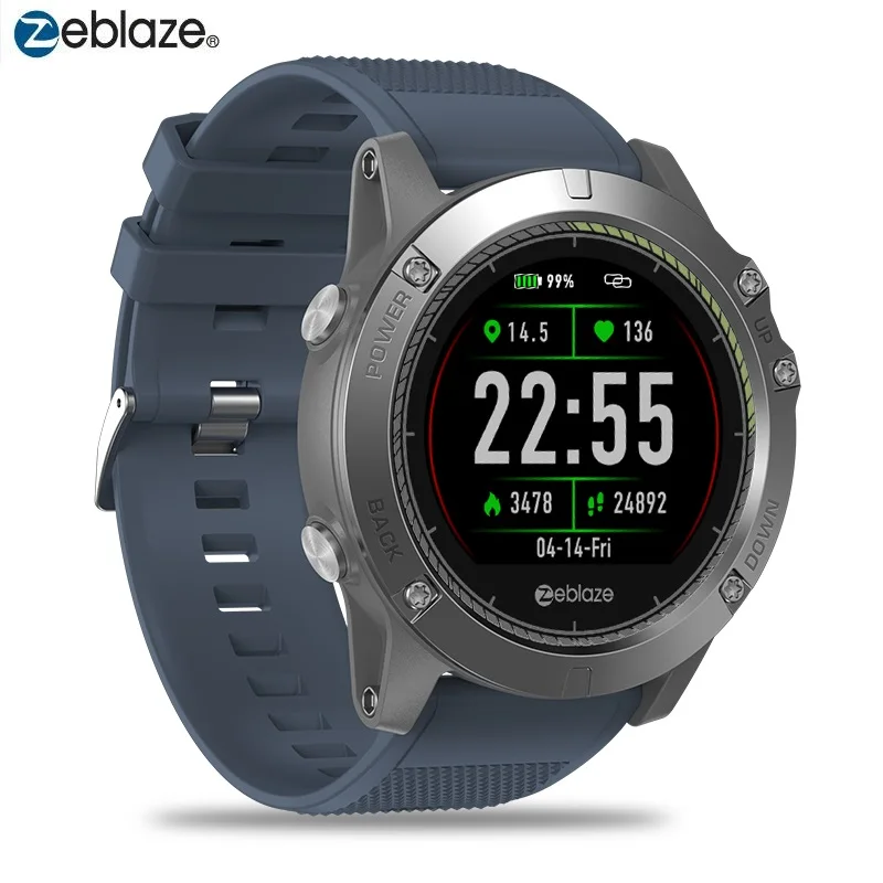 Original Zeblaze VIBE 3 HR Smartwatches Run Route Tracking GreenCell Heart Rate Monitor Smart Watch Sports Watches Male Female