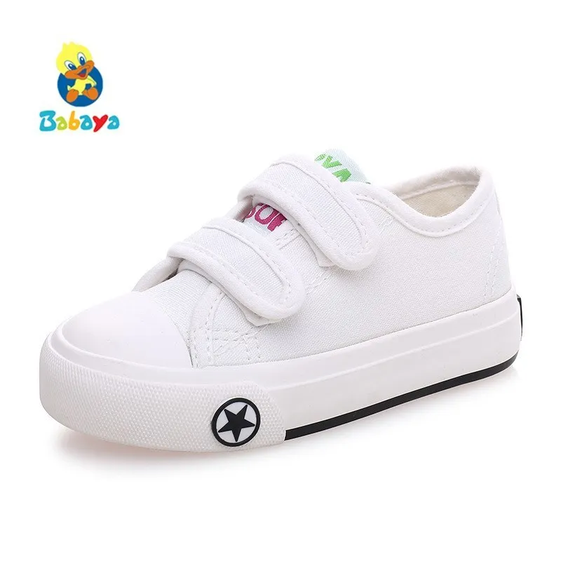 Children Canvas Shoes For Girls Kids Boys Sneakers Breathable 2017 New Autumn Spring Baby White 2-9 Years Old | Детская одежда и