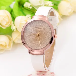 Женские кварцевые часы с кристаллами, наручные часы с кожаным ремешком, 2020