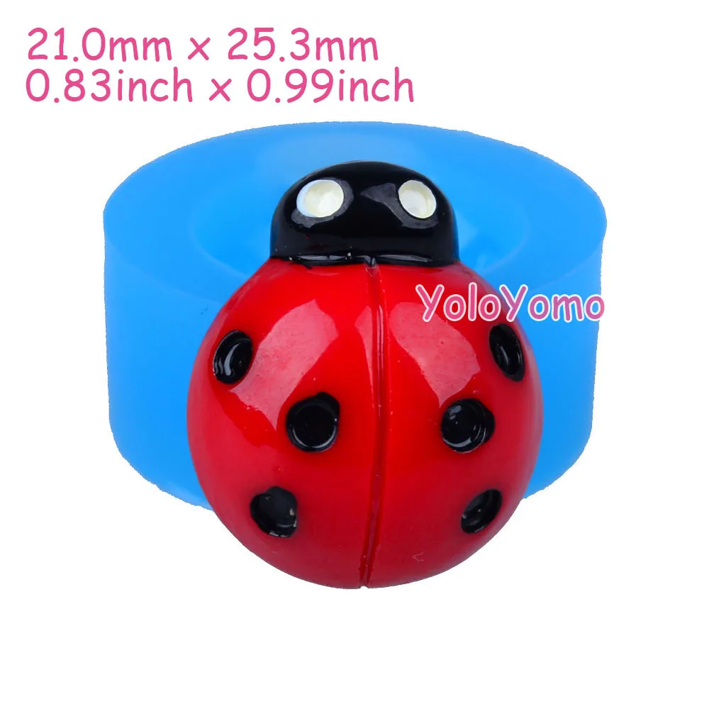 D424YL 25 3 мм Божья коровка Fleixble силиконовая форма-насекомое прессформы кекс Топпер