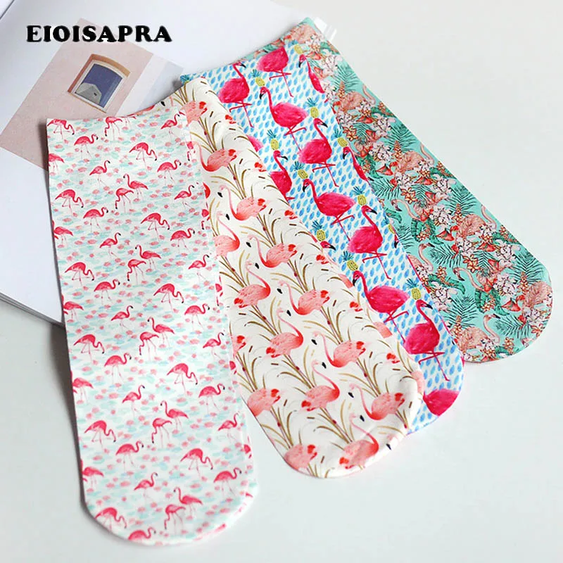 

[EIOISAPRA] принты Фламинго искусство 4 стиля смешные носки Harajuku Мультфильм Веселые носки женские милые кавайные животные женские носки