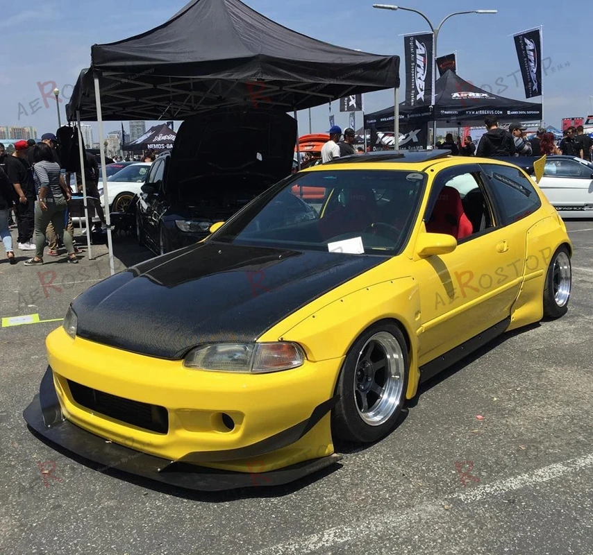 AEROSTOP Неокрашенная ракета RB BUNNY стильные обвесы Передняя CANARD для 92-95 CIVIC EG(хэтчбек