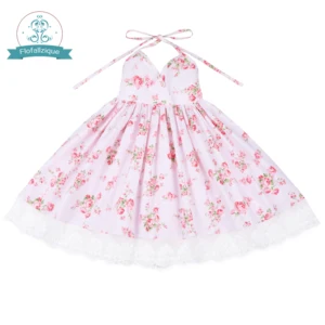 Flofallzique детская одежда, лето 2018, винтажный цветочный принт, дизайн с открытой спиной для девочек, Свадебная вечеринка, платья принцессы, От 1 до 8 лет