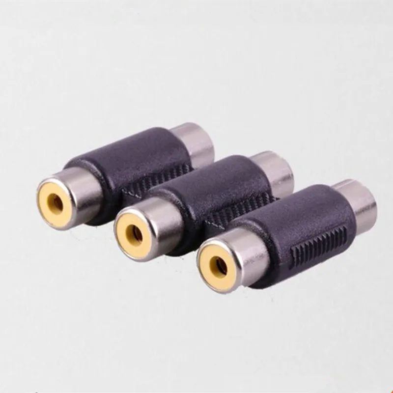 Бесплатная доставка 10 шт. 3-полосный разъем RCA 3 xRCA гнездо для гнездовая