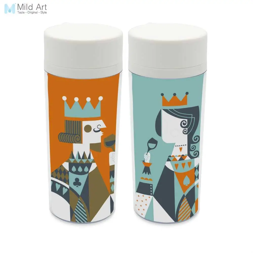 Пластик изолированный Игры покер King queen мальчик дети бутылка для воды 300 мл