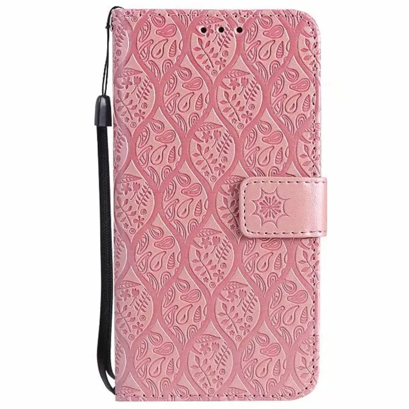 3D чехол-Кошелек из ротанга с цветочным узором и тиснением для Samsung Galaxy J3 2017