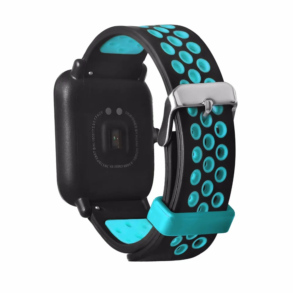 20 мм мягкий силиконовый спортивный ремешок для смарт часов Xiaomi huami Amazfit Bip youth Lite /