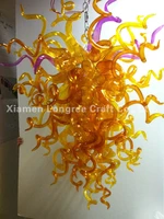 free shipping modern hand blown glass style chandelier for decoration