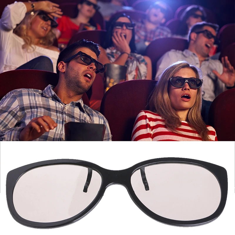 Круглые пассивные поляризованные 3D очки с клипсой для ТВ настоящего 3d кинотеатра