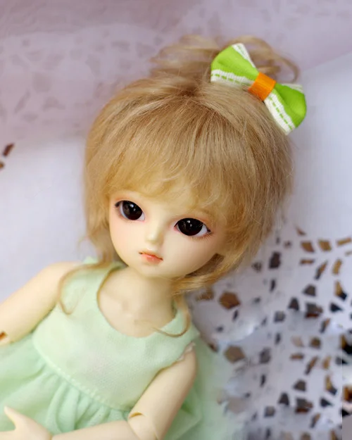 BJD куклы парики молочный чай коричневый Updo мохер для 1/3 1/4 1/6 1/8 DD SD MSD YOSD длинные
