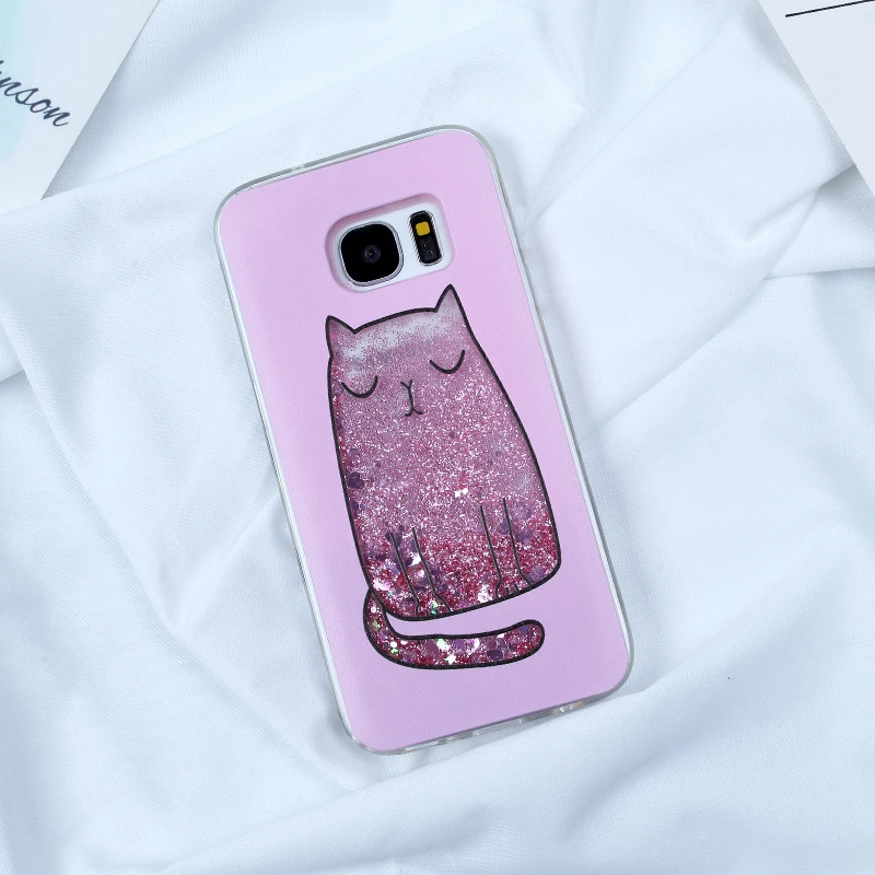 17 Чехол для samsung Galaxy S7 край S8 S9 S10 Plus Note 9 10 плюс A5 A50 A70 A7 J5 J7 J3 Жидкий блеск динамический чехол s - Цвет: 17