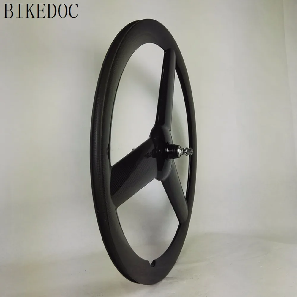 BIKEDOC 23 мм ширина углеродное трехспицевое колесо дорожное или трековое