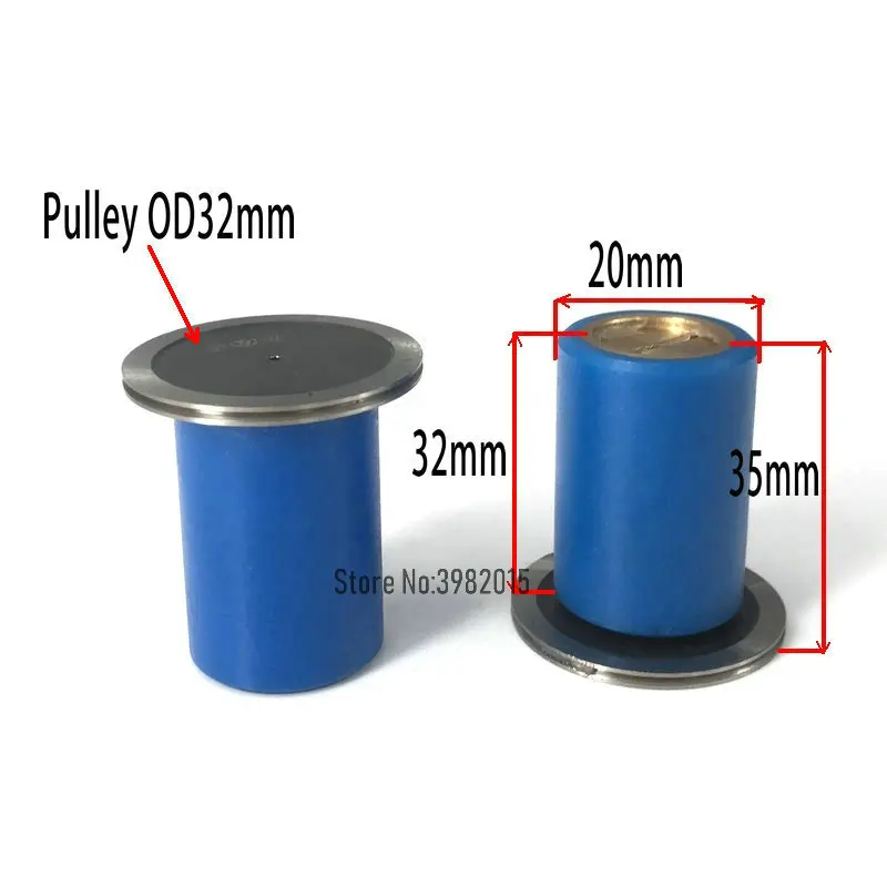 Wire Cut Parts Pulley Roller 020 OD20*L35mm Brass seat Guide Wheel Assembly for WEDM Wire Cutting Machine