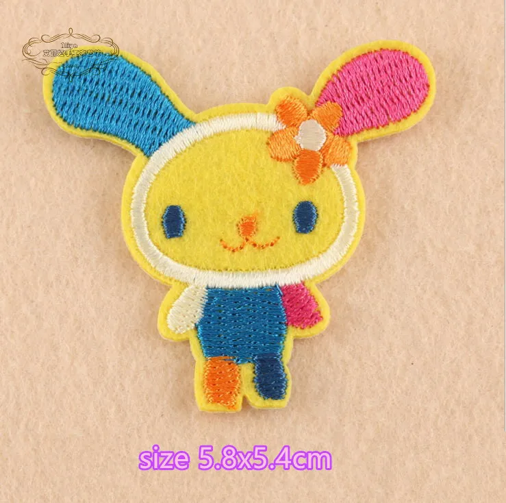 1 шт. Симпатичные рыбки кролики животные тигры вышитые термоклейкие нашивки