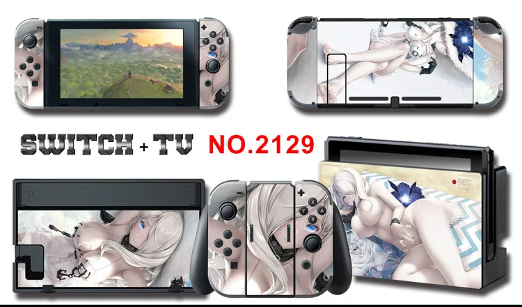 Для nintendo Switch Pain sticker консоль Dock Joy Con полное покрытие цветной бумажной кожи Закаленное стекло протектор экрана от 2000-2305