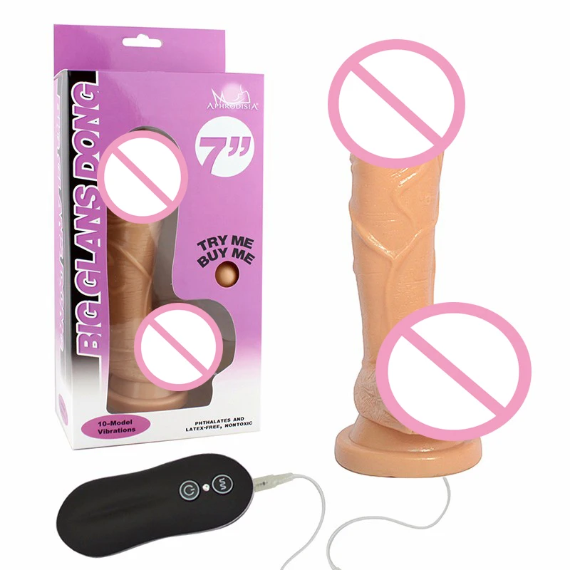 Фаллоимитатор с большими головками 7 дюймов фаллоимитатор силиконовой присоской