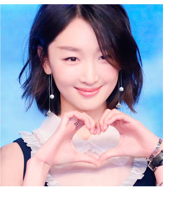 Горячая мода хрустальный сектор Висячие серьги для женщин Свадебные панк