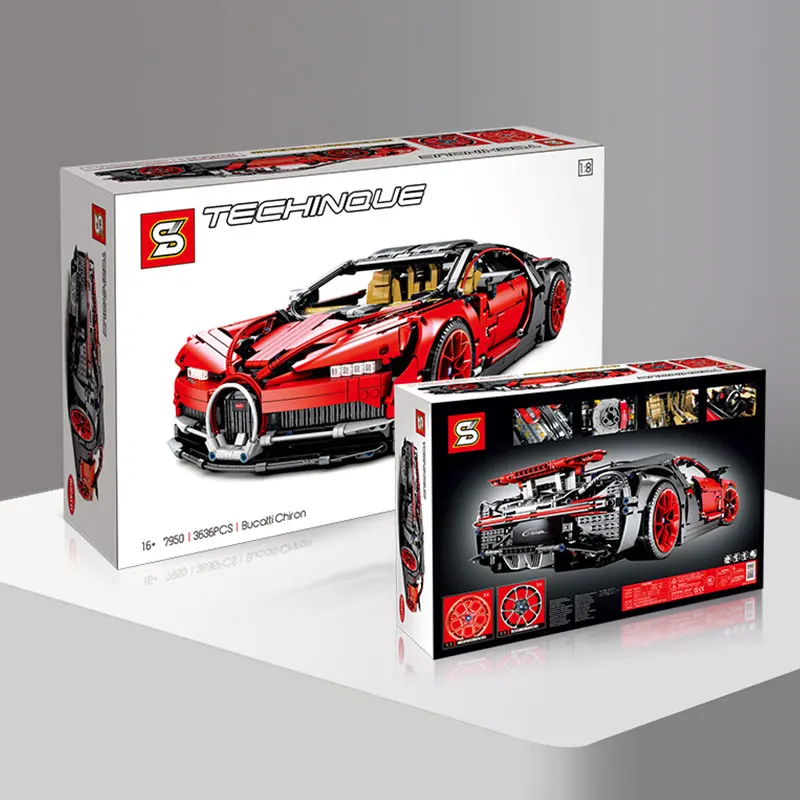 Гоночный автомобиль bugatting Набор техника серии (Sembo 7950A) игрушка chiron строительные