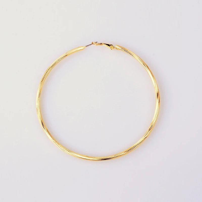 Большие серьги-кольца простой золотой роскошный круглый Круглый Серьги Модные