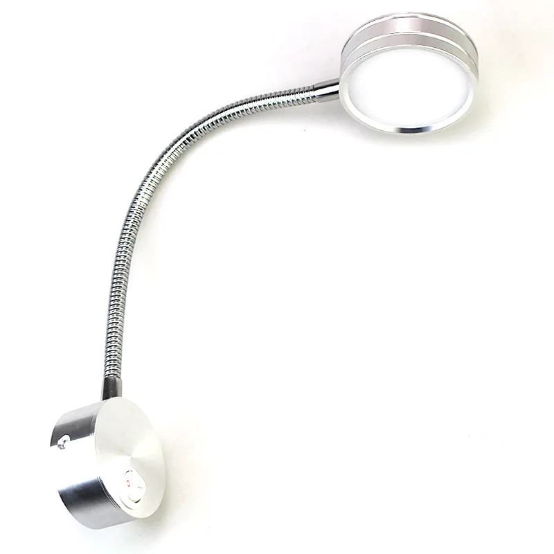 Apextech LED настольная настенная лампа Гибкая металлическая трубка 7 Вт отельный