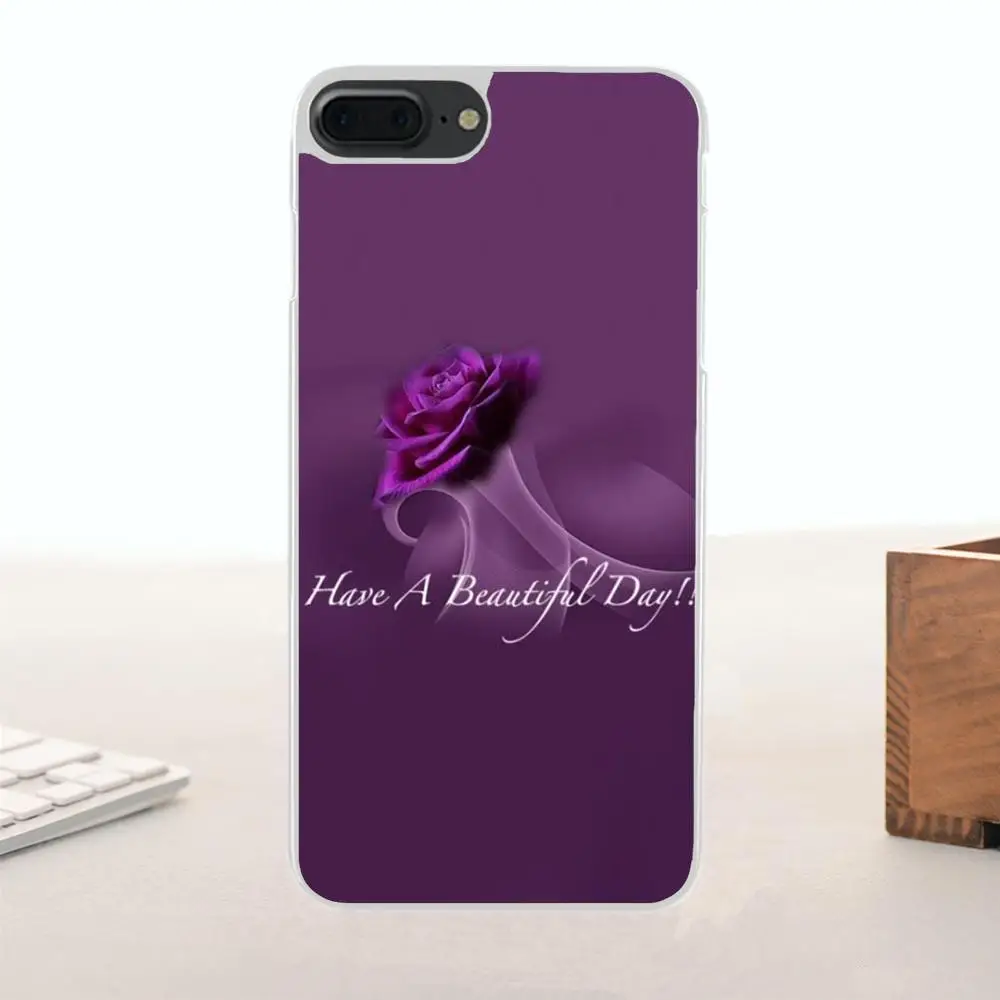 Ультратонкий мультяшный чехол Bixedx Life And Beauty с фиолетовыми и розовыми рисунками