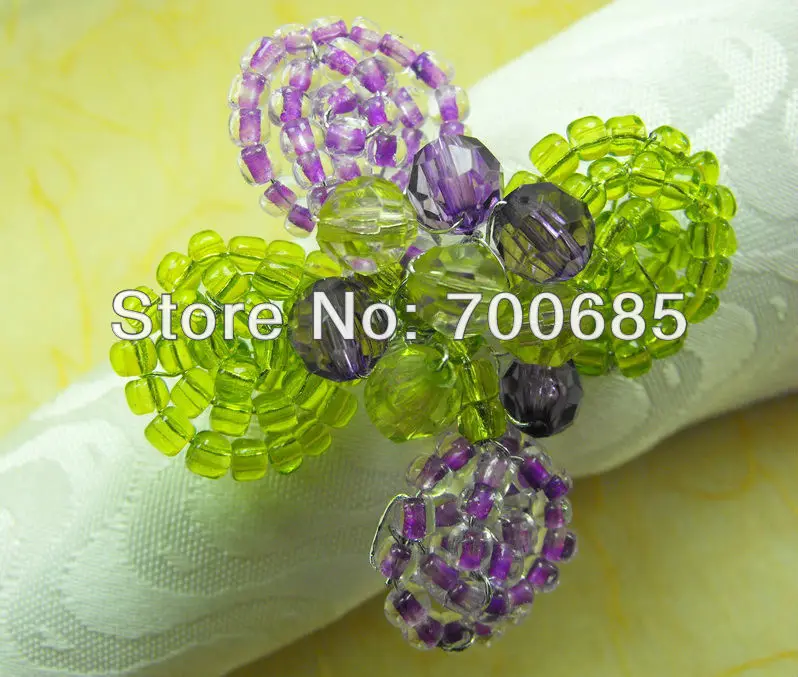 Стеклянное кольцо для салфеток с цветами акриловый держатель свадебных