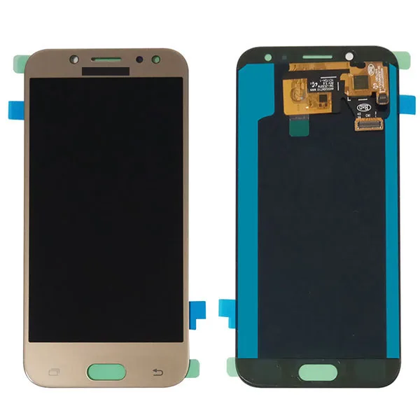 Super Gold Для samsung Galaxy AMOLED lcd J5 J530 J530F J530M lcd дисплей кодирующий преобразователь сенсорного экрана в сборе с регулировкой яркости - Цвет: Super Gold