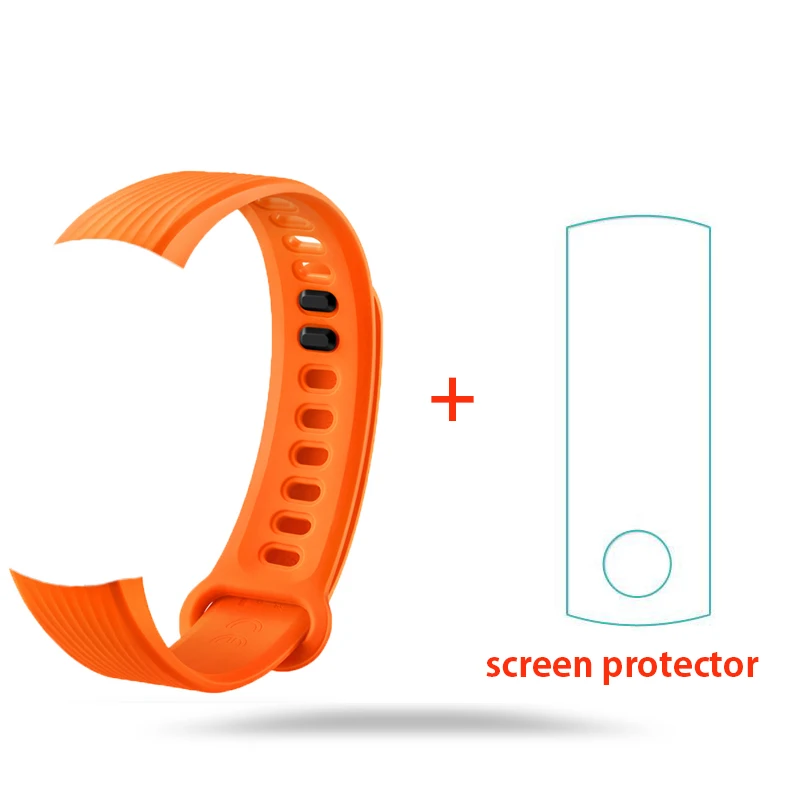 Ремешок для huawei Honor Band 3 несколько цветов браслет сменный дополнительно красивый стильный - Цвет: screen protector