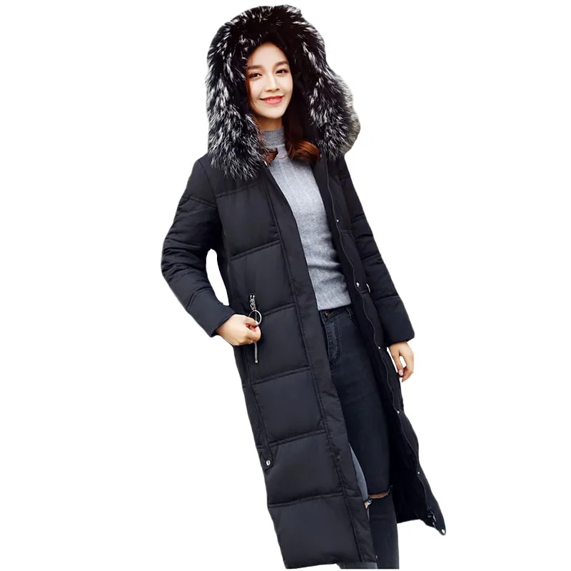 Women's Down Jackets Long over the knee Outwear 2018 New clearance specials thickening Big size White Duck Warm Coats ZS543 | Женская