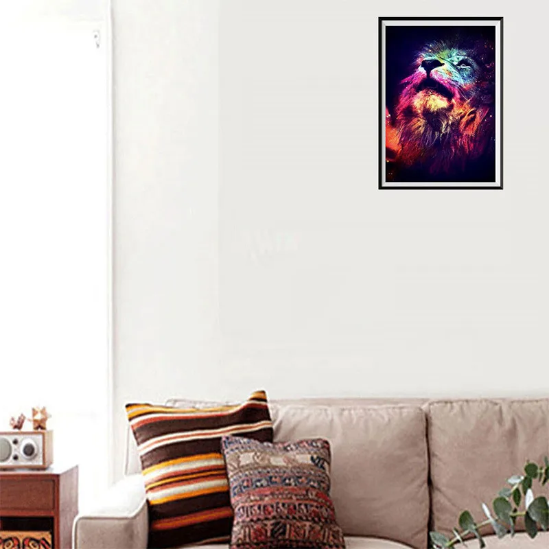 Новый 5D DIY Полный Лев алмазов картина из страз вышивки крестом 30x25 см украшение
