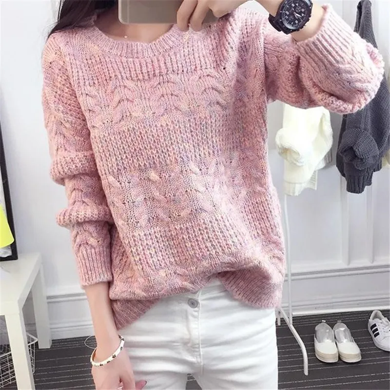 Женский свитер осень зима корейский новый модный лоскутный пуловер свитера