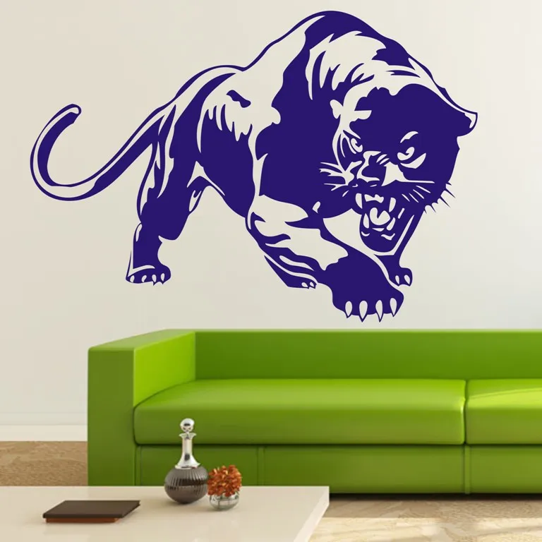 Съемный один большой Леопардовый Настенный декор высокое качество изогнутая